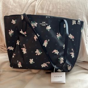 Coach snowman tote